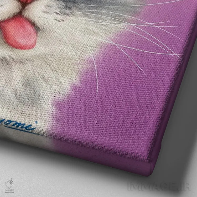 تابلو دکوراتیو ۳۶۵ روز با گربه ها: ۱۴ اثر کایومی هارای - نمای نزدیک بافت بوم