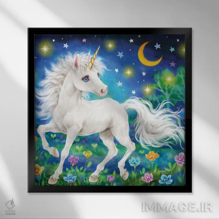 تابلو دکوراتیو رویاهای شکوفا اثر کایومی هارای - نمای قابدار مشکی