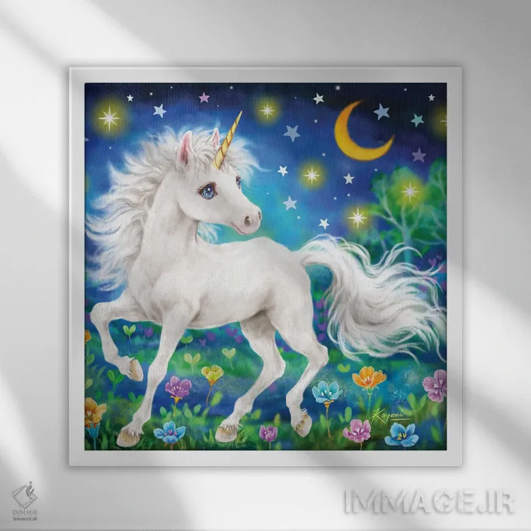 تابلو دکوراتیو رویاهای شکوفا اثر کایومی هارای - نمای قابدار سفید