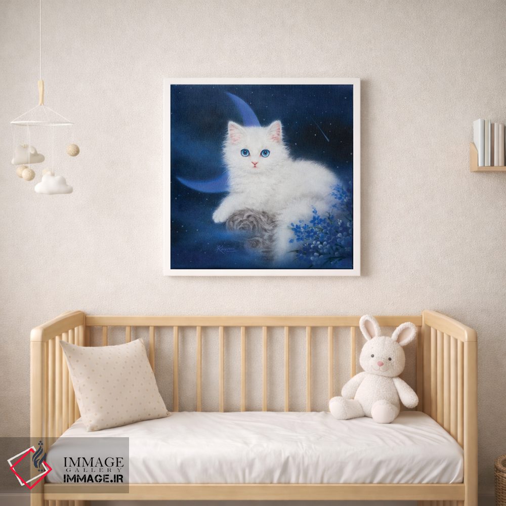 تابلو دکوراتیو ماه آبی اثر کایومی هارای - D1W