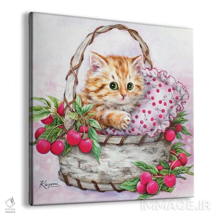 تابلو دکوراتیو گیلاس ها اثر کایومی هارای - نمای پرسپکتیو محصول