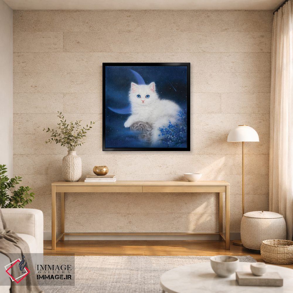 تابلو دکوراتیو ماه آبی اثر کایومی هارای - D4B