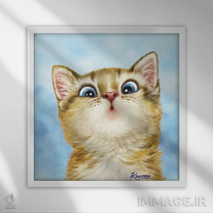 تابلو دکوراتیو ۳۶۵ روز با گربه ها: ۱۷ اثر کایومی هارای - نمای قابدار سفید