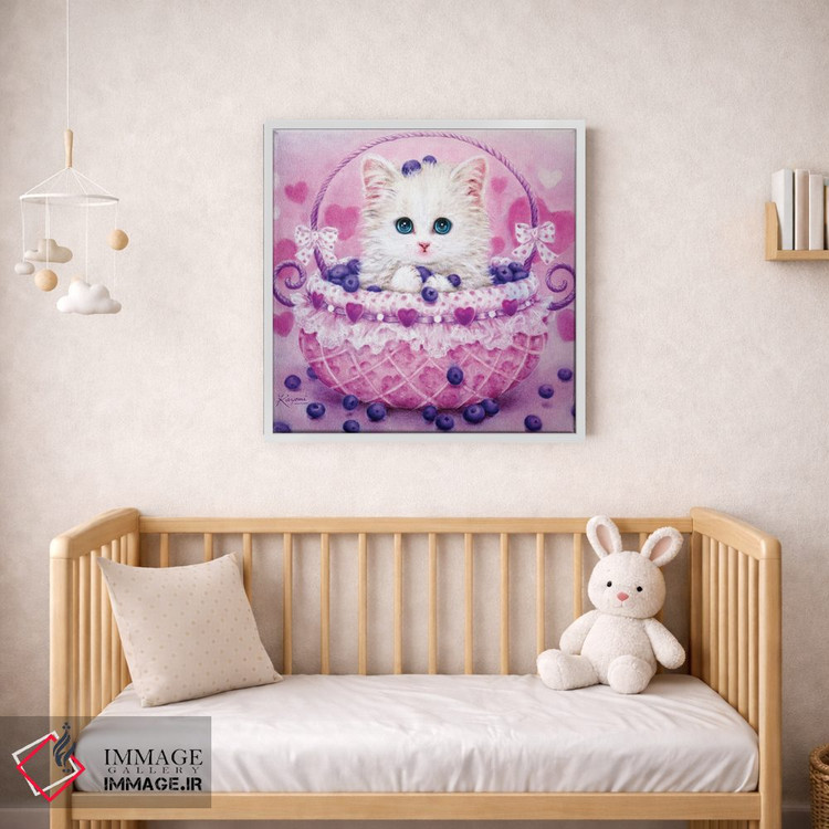 تابلو دکوراتیو سبد بلوبری اثر کایومی هارای - D1W