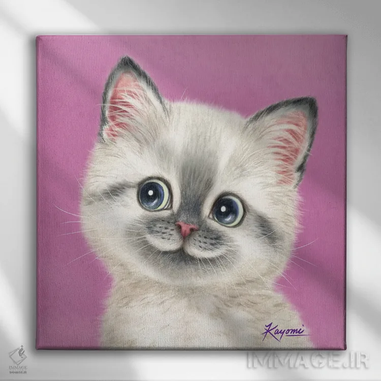 تابلو دکوراتیو ۳۶۵ روز با گربه ها: ۱۶ اثر کایومی هارای - نمای روبهرو روی دیوار