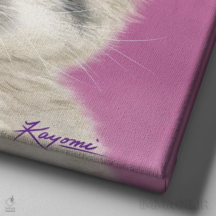 تابلو دکوراتیو ۳۶۵ روز با گربه ها: ۱۶ اثر کایومی هارای - نمای نزدیک بافت بوم