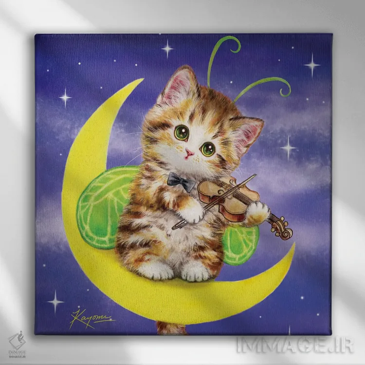 تابلو دکوراتیو ملودی جیرجیرک اثر کایومی هارای - نمای روبهرو روی دیوار