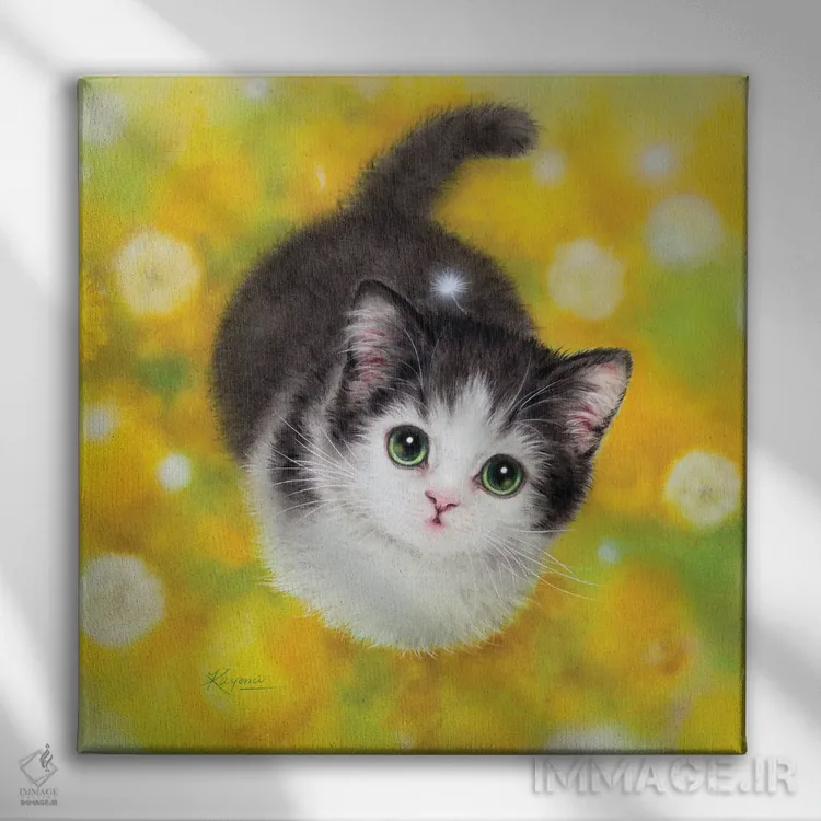 تابلو دکوراتیو قاصدک اثر کایومی هارای - نمای روبهرو روی دیوار