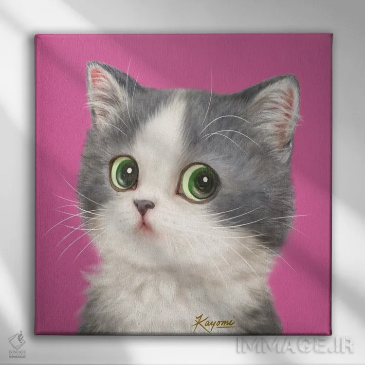 تابلو دکوراتیو ۳۶۵ روز با گربه ها: ۲۴ اثر کایومی هارای - نمای روبهرو روی دیوار