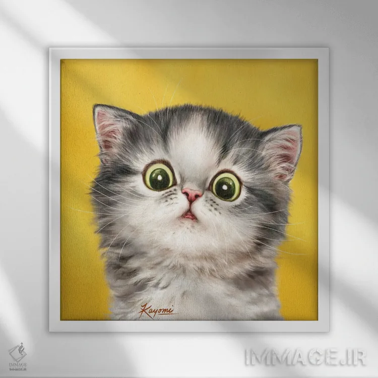 تابلو دکوراتیو ۳۶۵ روز با گربه ها: ۲۰ اثر کایومی هارای - نمای قابدار سفید