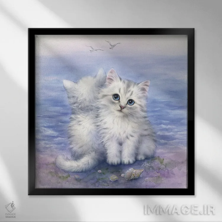 تابلو دکوراتیو اولین قرار اثر کایومی هارای - نمای قابدار مشکی