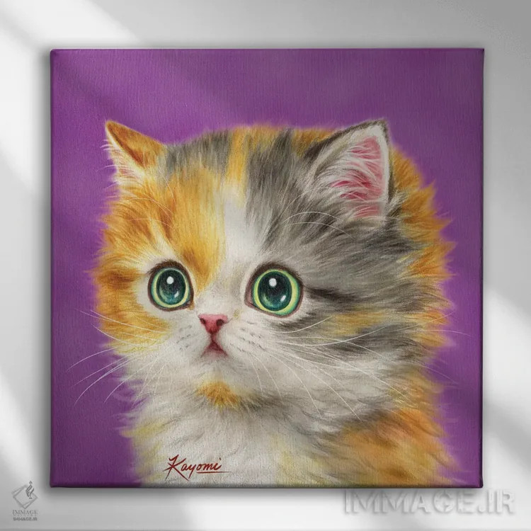 تابلو دکوراتیو ۳۶۵ روز با گربه ها: ۲۸ اثر کایومی هارای - نمای روبهرو روی دیوار