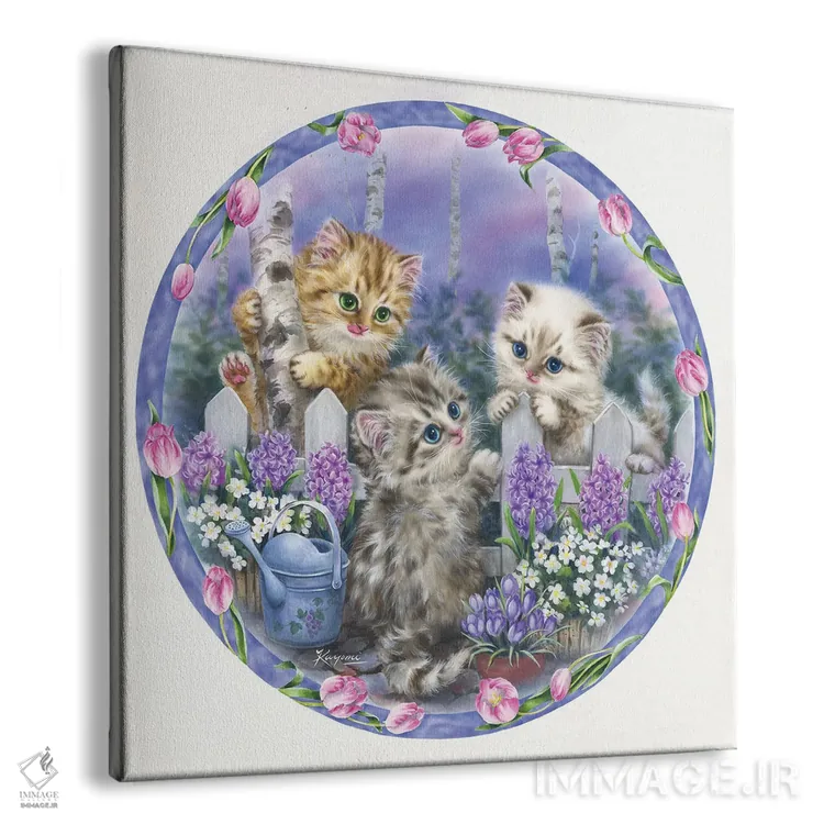 تابلو دکوراتیو دوستان اثر کایومی هارای - نمای پرسپکتیو محصول