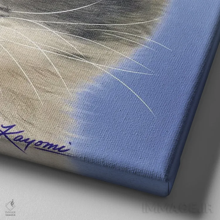 تابلو دکوراتیو ۳۶۵ روز با گربه ها: ۲ اثر کایومی هارای - نمای نزدیک بافت بوم