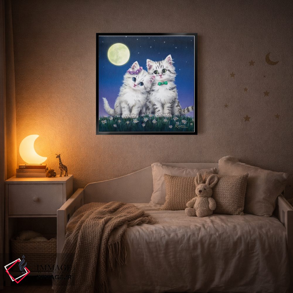 تابلو دکوراتیو عشق زیر نور ماه اثر کایومی هارای - D5B