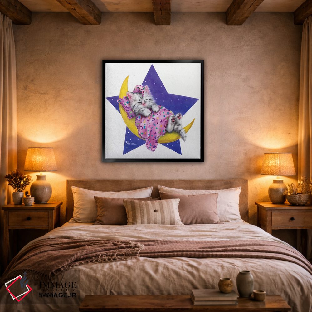 تابلو دکوراتیو تخت ماه اثر کایومی هارای - D5B