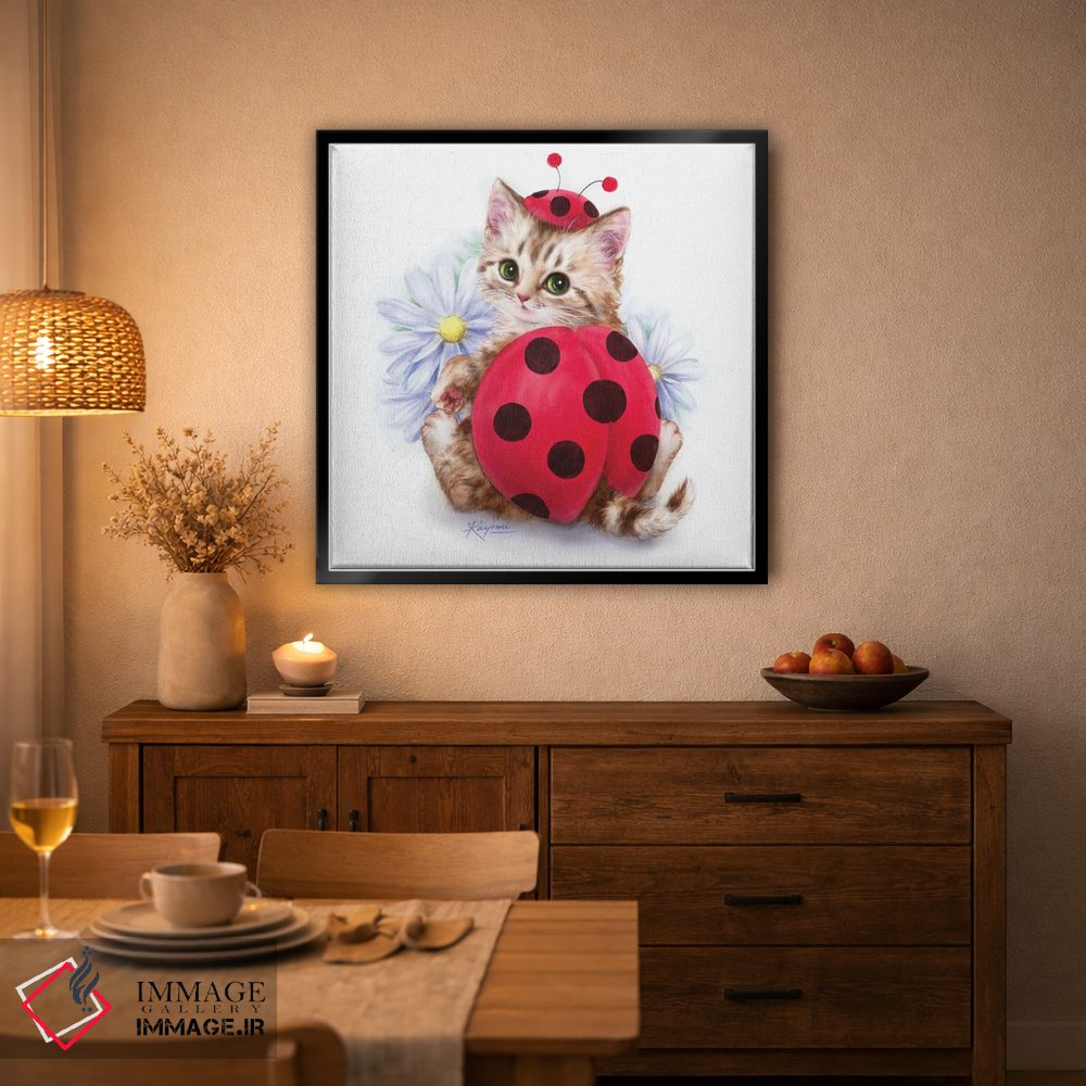 تابلو دکوراتیو بانوی سرخ پوش اثر کایومی هارای - D5B