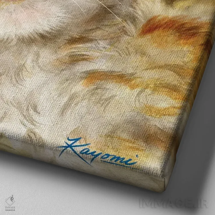 تابلو دکوراتیو ۳۶۵ روز با گربه ها: ۵۵ اثر کایومی هارای - نمای نزدیک بافت بوم