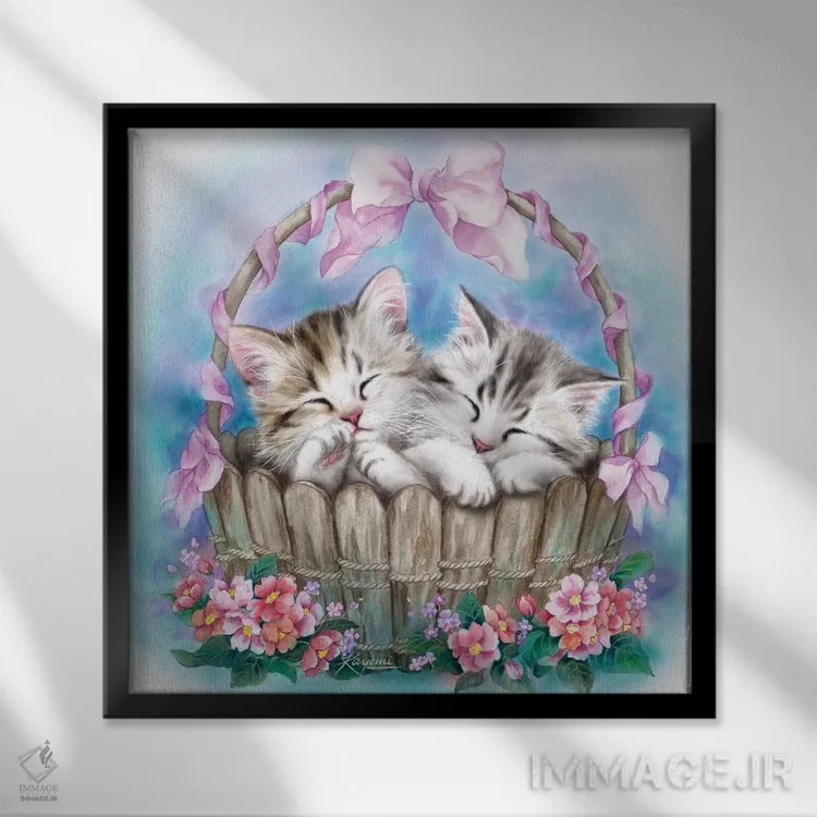 تابلو دکوراتیو رویای آرام اثر کایومی هارای - نمای قابدار مشکی