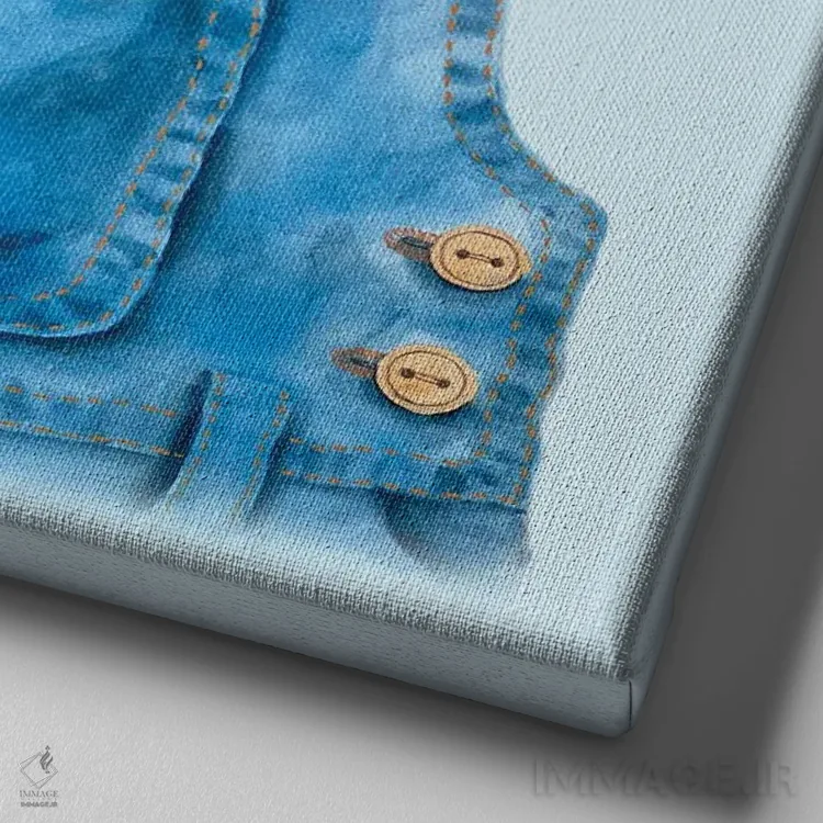 تابلو دکوراتیو درود جیبی اثر کایومی هارای - نمای نزدیک بافت بوم