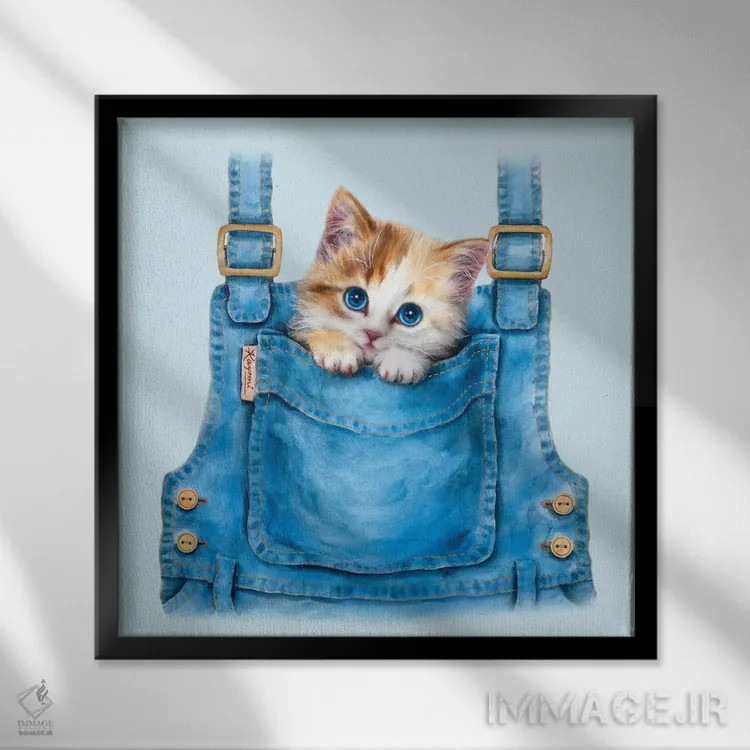 تابلو دکوراتیو درود جیبی اثر کایومی هارای - نمای قابدار مشکی