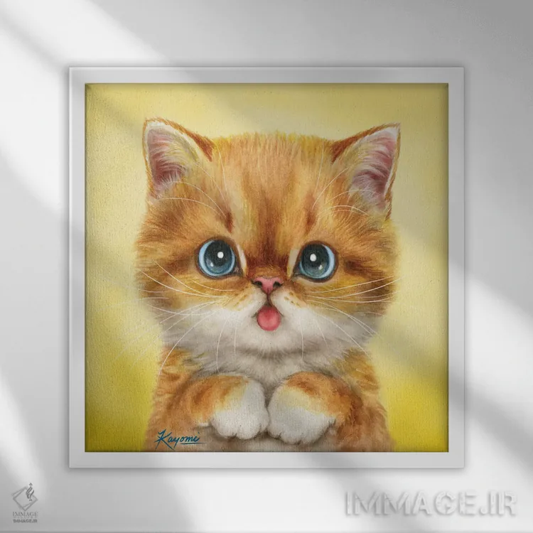 تابلو دکوراتیو ۳۶۵ روز با گربه ها: ۵۹ اثر کایومی هارای - نمای قابدار سفید