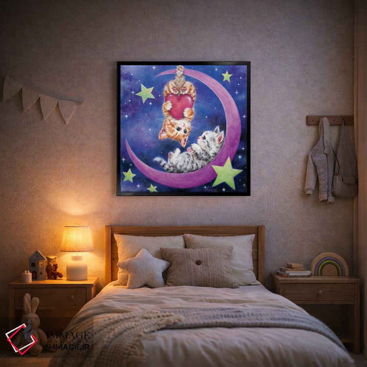 تابلو دکوراتیو ماه رمانتیک اثر کایومی هارای - D2B