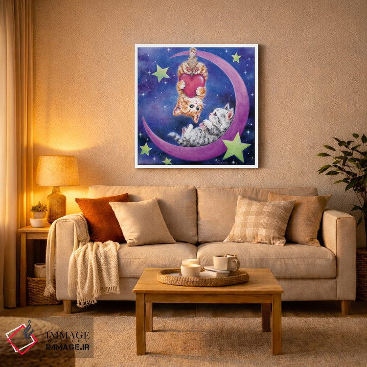 تابلو دکوراتیو ماه رمانتیک اثر کایومی هارای - D3W