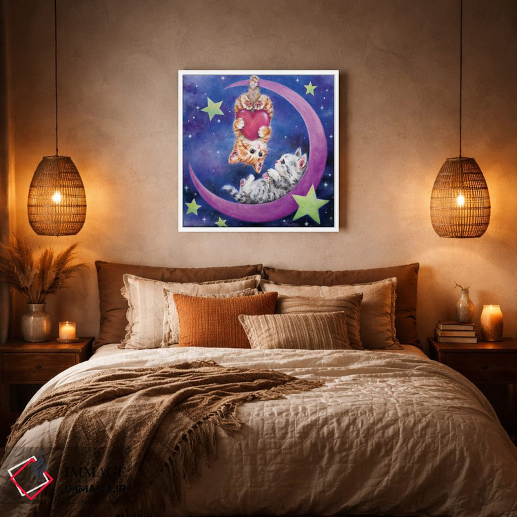 تابلو دکوراتیو ماه رمانتیک اثر کایومی هارای - D5W