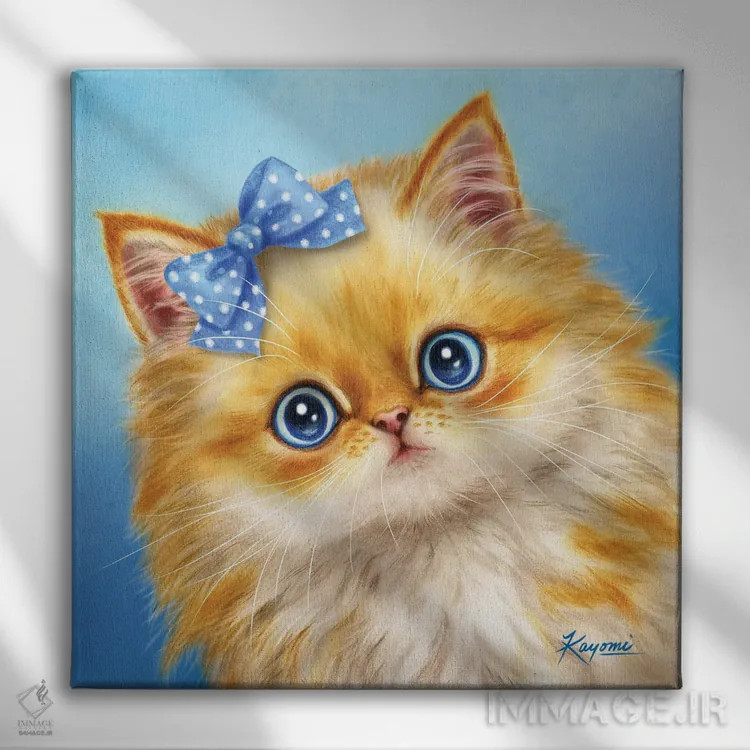 تابلو دکوراتیو ۳۶۵ روز با گربه ها: ۶۹ اثر کایومی هارای - نمای روبهرو روی دیوار