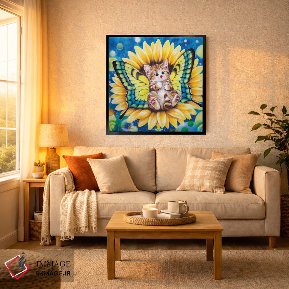 تابلو دکوراتیو پری آفتابگردان اثر کایومی هارای - D5B