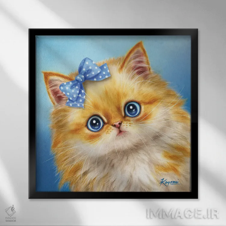 تابلو دکوراتیو ۳۶۵ روز با گربه ها: ۶۹ اثر کایومی هارای - نمای قابدار مشکی