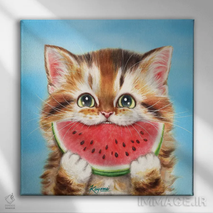 تابلو دکوراتیو ۳۶۵ روز با گربه ها: ۷۸ اثر کایومی هارای - نمای روبهرو روی دیوار