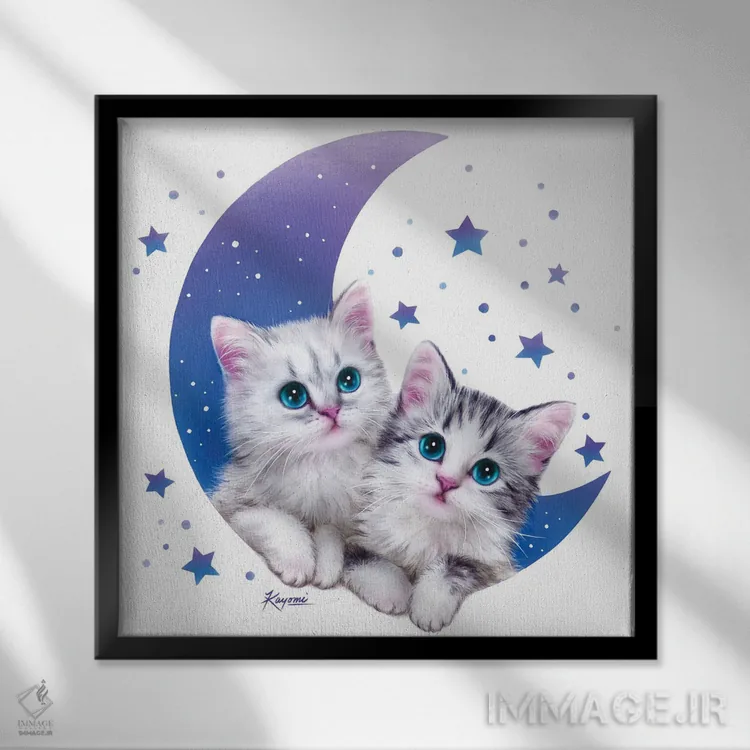 تابلو دکوراتیو آرزوی ستاره اثر کایومی هارای - نمای قابدار مشکی