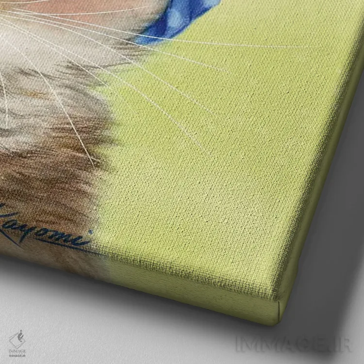 تابلو دکوراتیو ۳۶۵ روز با گربه ها: ۷۱ اثر کایومی هارای - نمای نزدیک بافت بوم