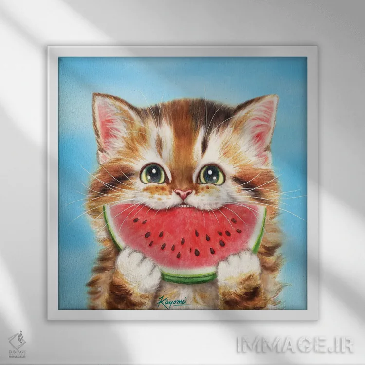 تابلو دکوراتیو ۳۶۵ روز با گربه ها: ۷۸ اثر کایومی هارای - نمای قابدار سفید