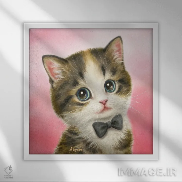 تابلو دکوراتیو ۳۶۵ روز با گربه ها: ۶۷ اثر کایومی هارای - نمای قابدار سفید