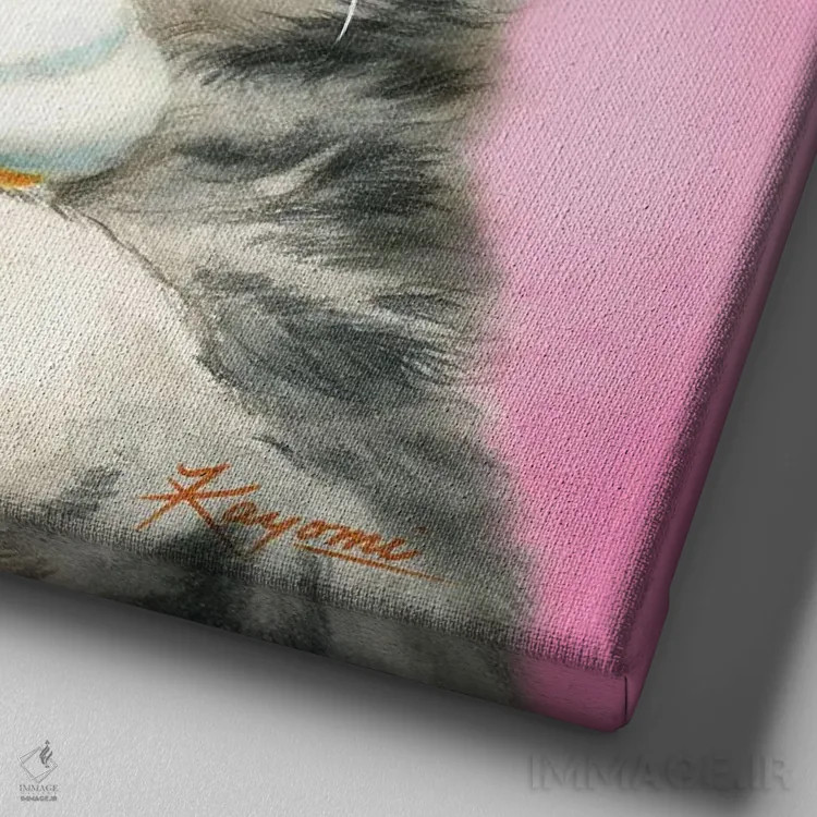 تابلو دکوراتیو ۳۶۵ روز با گربه ها: ۷۶ اثر کایومی هارای - نمای نزدیک بافت بوم