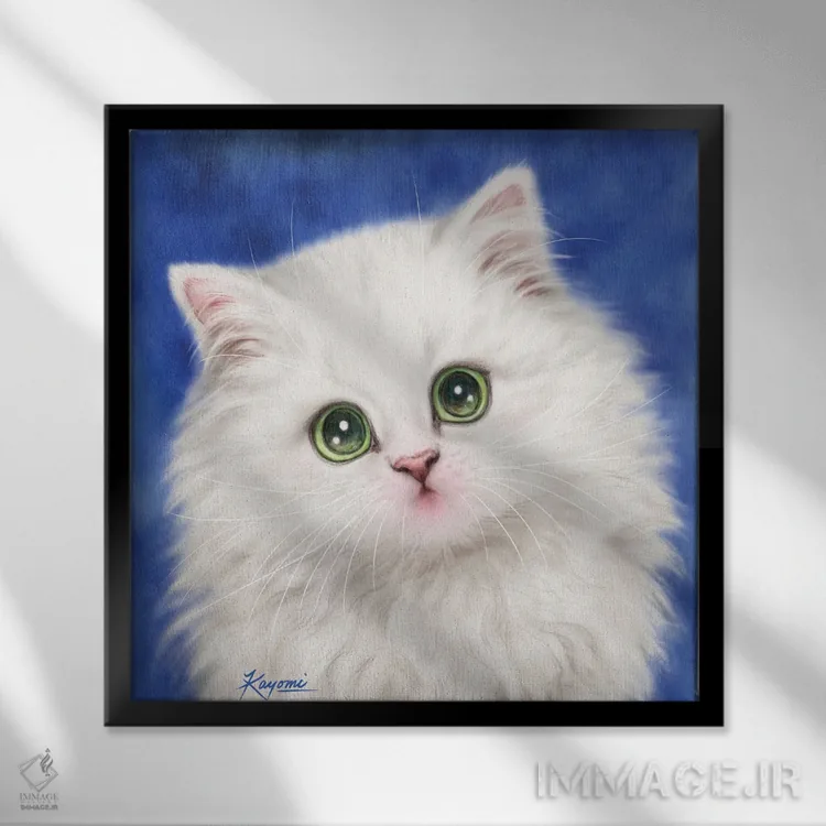 تابلو دکوراتیو ۳۶۵ روز با گربه ها: ۹۳ اثر کایومی هارای - نمای قابدار مشکی