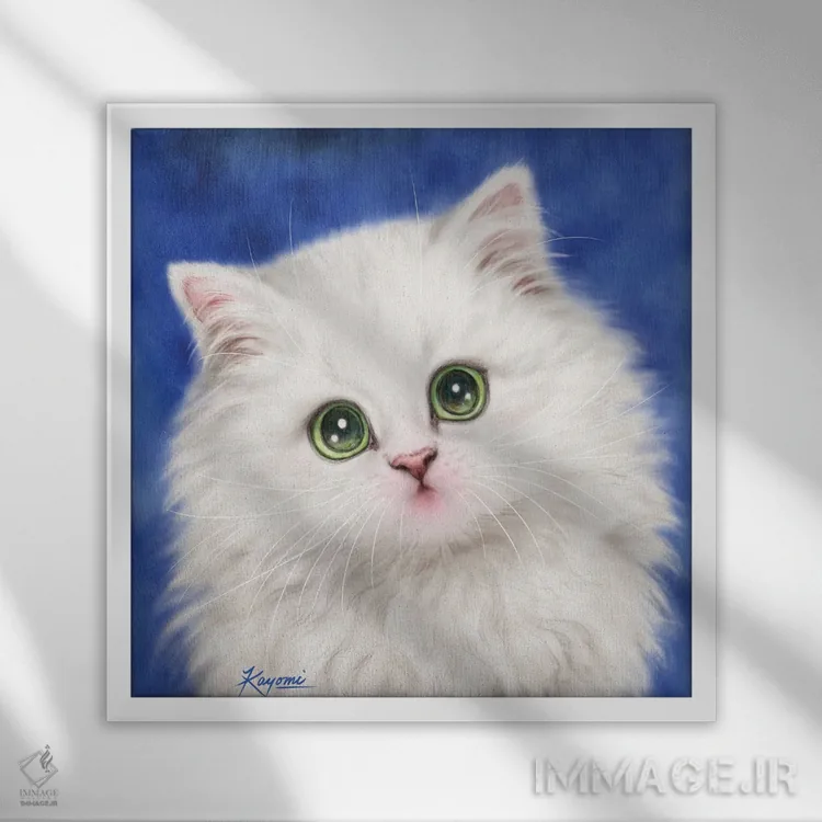 تابلو دکوراتیو ۳۶۵ روز با گربه ها: ۹۳ اثر کایومی هارای - نمای قابدار سفید