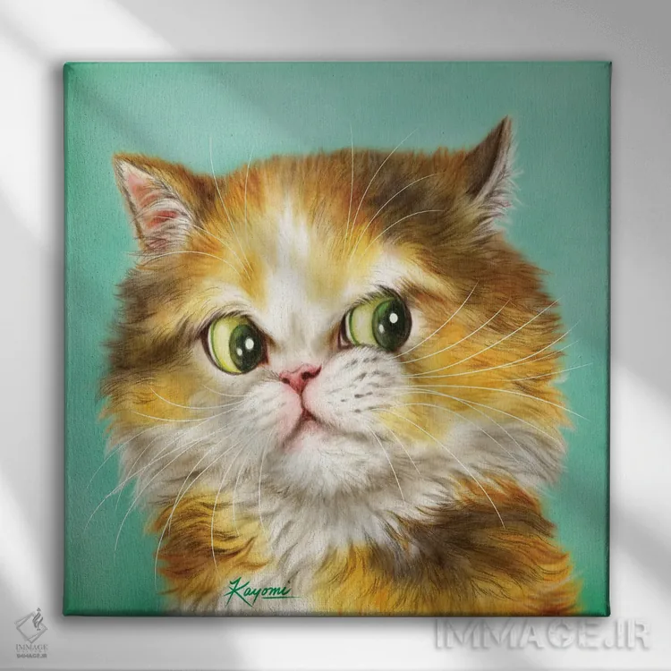 تابلو دکوراتیو ۳۶۵ روز با گربه ها: ۱۲۳ اثر کایومی هارای - نمای روبهرو روی دیوار