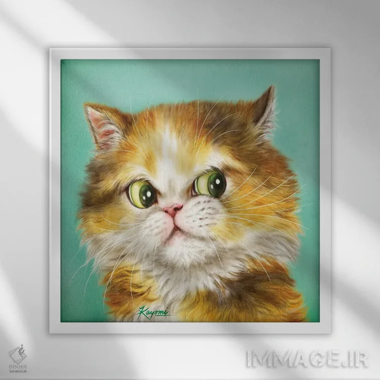 تابلو دکوراتیو ۳۶۵ روز با گربه ها: ۱۲۳ اثر کایومی هارای - نمای قابدار سفید