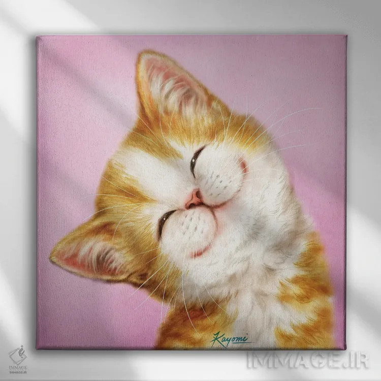 تابلو دکوراتیو ۳۶۵ روز با گربه ها: ۱۲۴ اثر کایومی هارای - نمای روبهرو روی دیوار