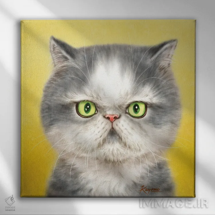 تابلو دکوراتیو ۳۶۵ روز با گربه ها: ۱۳۲ اثر کایومی هارای - نمای روبهرو روی دیوار