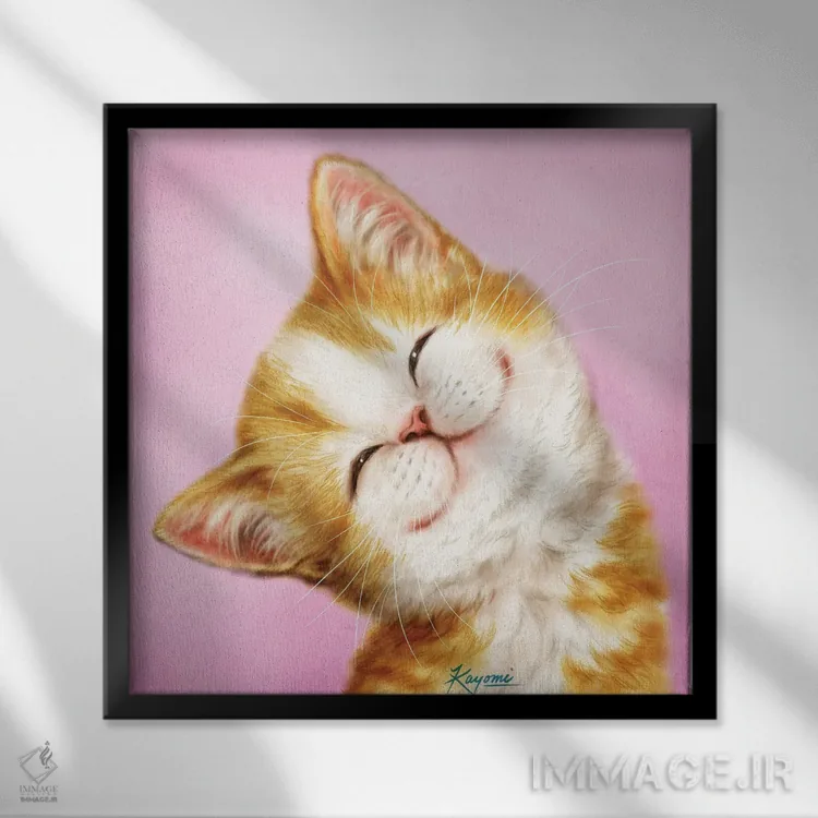 تابلو دکوراتیو ۳۶۵ روز با گربه ها: ۱۲۴ اثر کایومی هارای - نمای قابدار مشکی