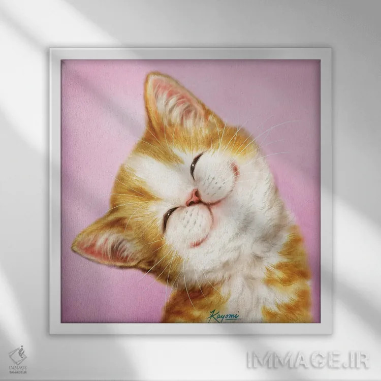 تابلو دکوراتیو ۳۶۵ روز با گربه ها: ۱۲۴ اثر کایومی هارای - نمای قابدار سفید