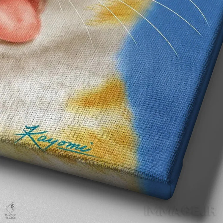 تابلو دکوراتیو ۳۶۵ روز با گربه ها: ۱۴۵ اثر کایومی هارای - نمای نزدیک بافت بوم