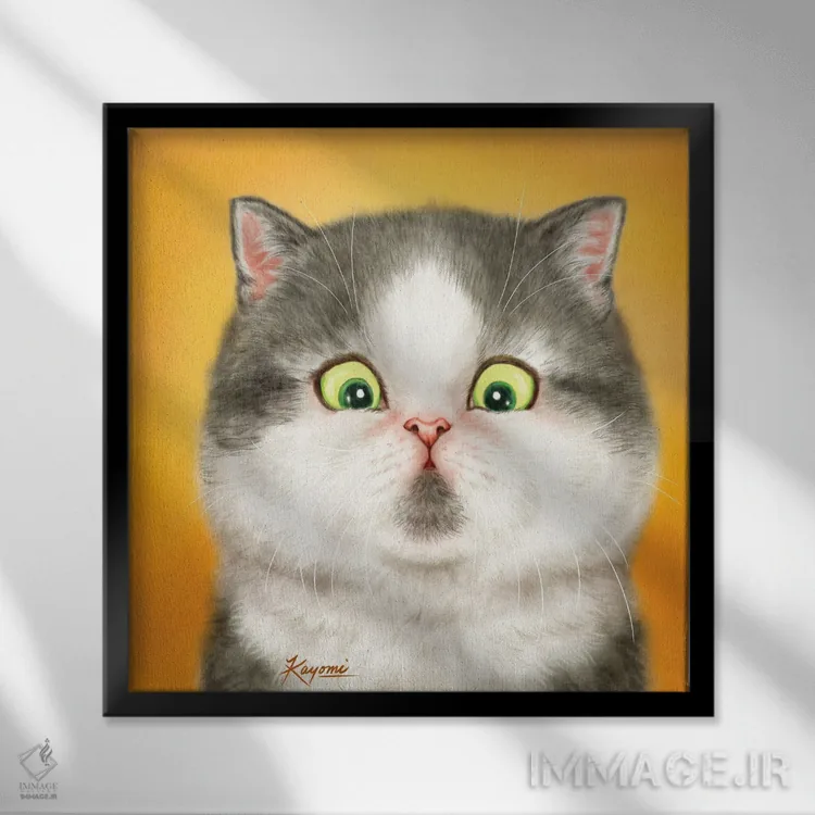 تابلو دکوراتیو ۳۶۵ روز با گربه ها: ۱۲۷ اثر کایومی هارای - نمای قابدار مشکی