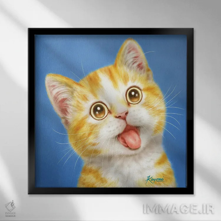 تابلو دکوراتیو ۳۶۵ روز با گربه ها: ۱۴۵ اثر کایومی هارای - نمای قابدار مشکی