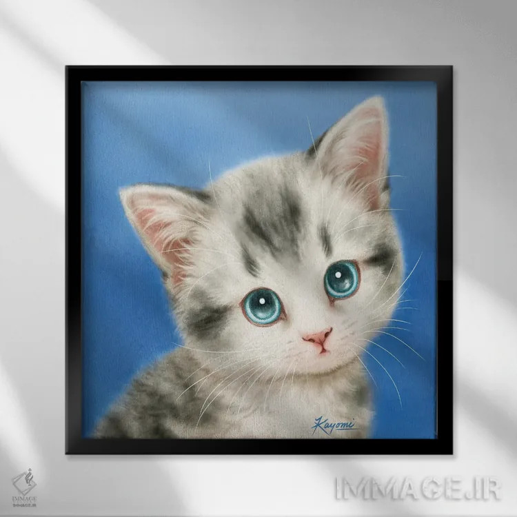 تابلو دکوراتیو ۳۶۵ روز با گربه ها: ۱۳۹ اثر کایومی هارای - نمای قابدار مشکی